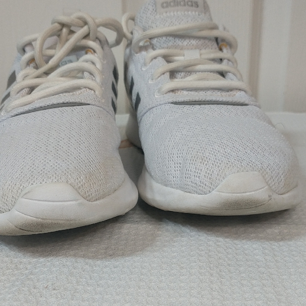 Adidas Cloudfoam "Super" White & Gray Ladies Size 7.5 Running Shoes. VGC. (H&J) - Picture 8 of 11